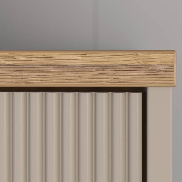 Highboard Riboo Kaschmir / Eiche Mauvella Dekor