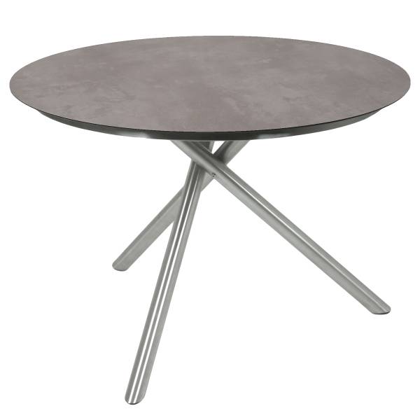 Sitzgruppe Sienna 5-teilig C Grau - Silber - Polyester - Edelstahl 18/10 - Melamin - 200 x 87 x 200 cm