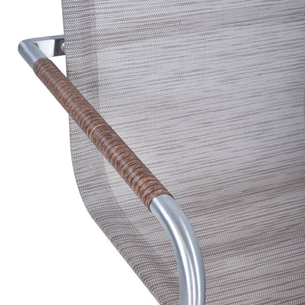 Sitzgruppe Sienna 5-teilig C Grau - Silber - Polyester - Edelstahl 18/10 - Melamin - 200 x 87 x 200 cm