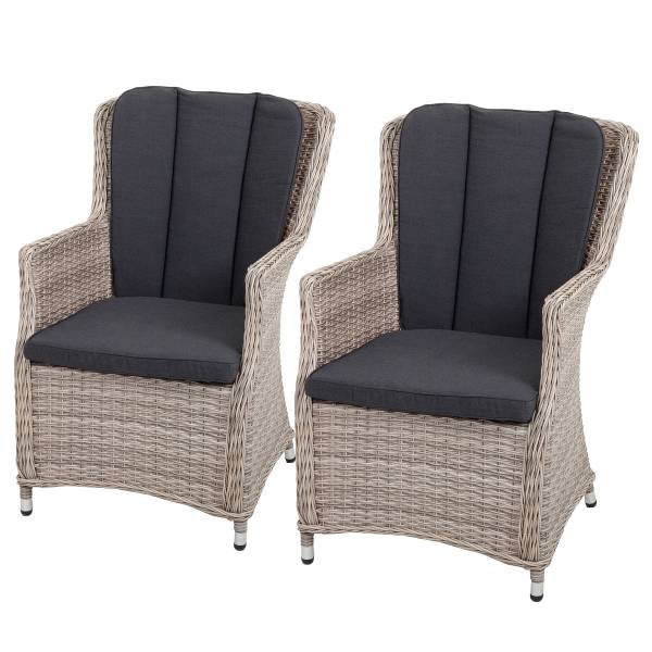 Gartensessel Dijon 2er-Set Beige - Polyester - Aluminium - 67 x 108 x 70 cm