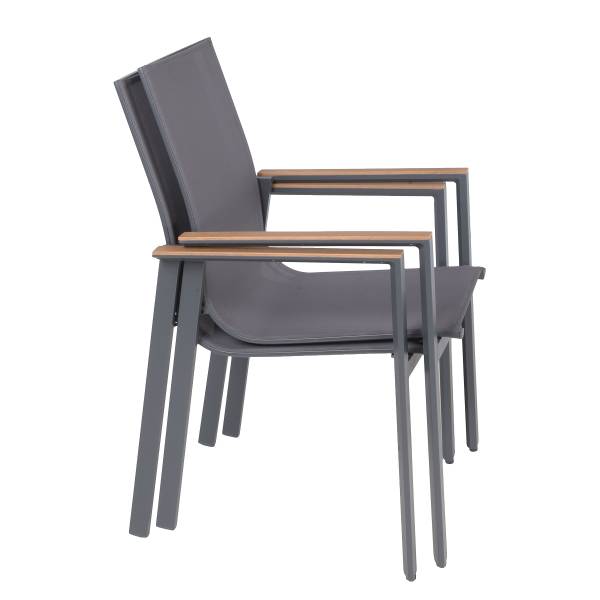 Sitzgruppe Rana Silea 5-teilig A Braun - Grau - Polyester - Aluminium - Polyester PVC - 200 x 90 x 200 cm