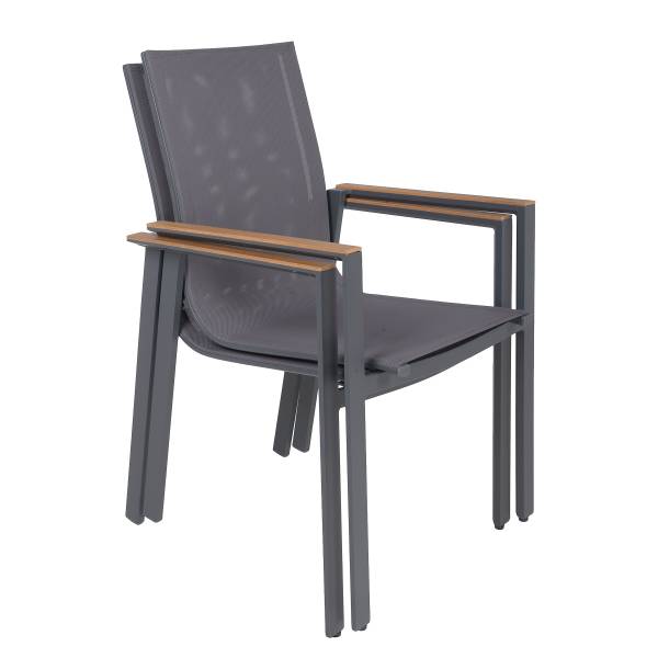Sitzgruppe Rana Silea 5-teilig A Braun - Grau - Polyester - Aluminium - Polyester PVC - 200 x 90 x 200 cm