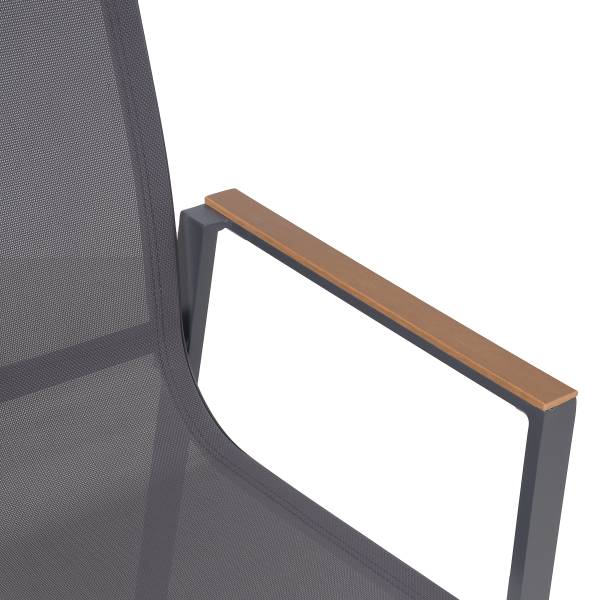 Sitzgruppe Rana Silea 5-teilig A Braun - Grau - Polyester - Aluminium - Polyester PVC - 200 x 90 x 200 cm