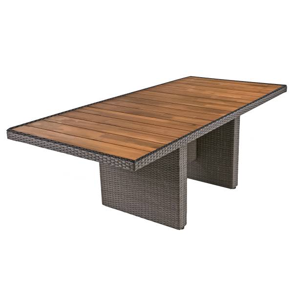 Sitzgruppe Braga 9-teilig Braun - Polyester - Akazie - Aluminium - 200 x 109 x 280 cm