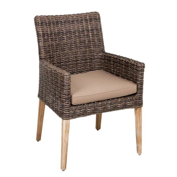 Sitzgruppe Norvell Arvada 5-teilig Braun - Polyester - Akazie - Aluminium - 210 x 89 x 210 cm