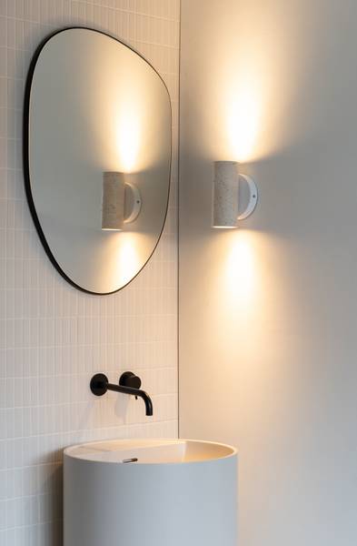 Applique murale Tivoli fer / marbre - Blanc