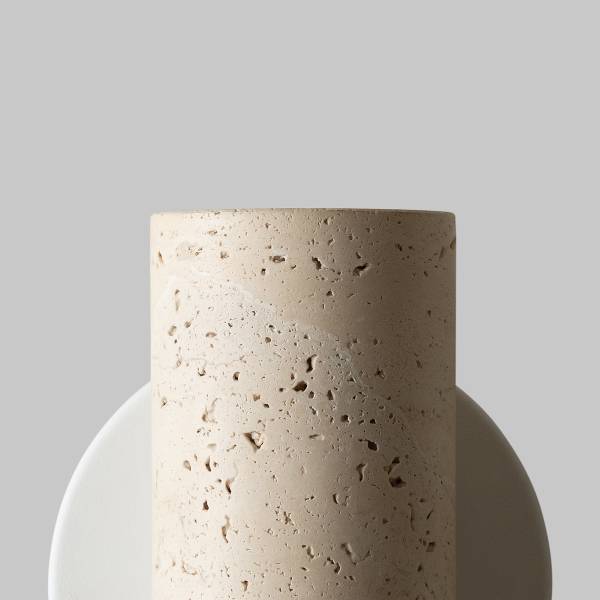 Applique murale Tivoli fer / marbre - Blanc