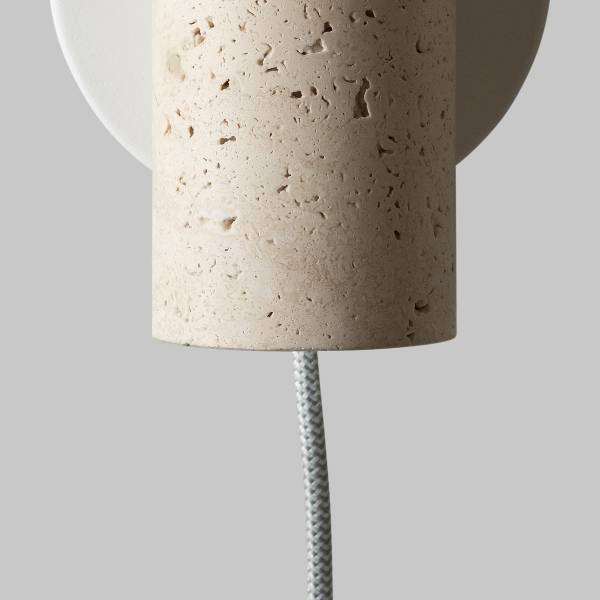 Applique murale Tivoli fer / marbre - Blanc
