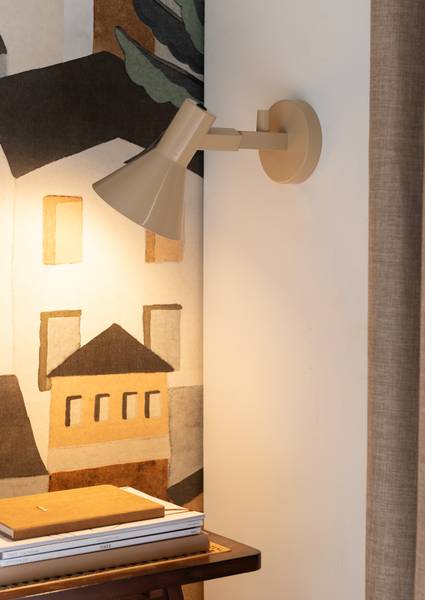 Wandleuchte Stavanger Eisen - Beige