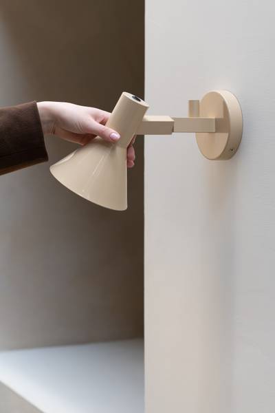 Wandleuchte Stavanger Eisen - Beige