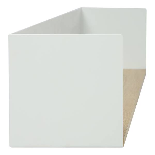 Étagère murale Beikou Type A 2 pièces Placage en bois véritable - sapin - Blanc