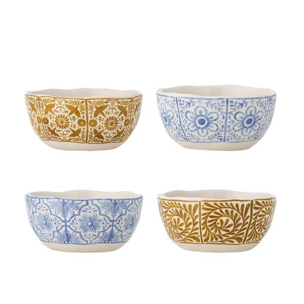 Set kommen Milton 4-delig steengoed - blauw
