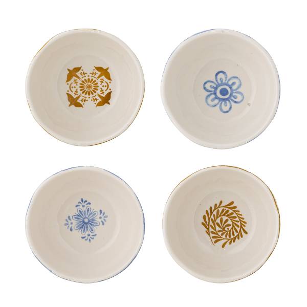 Set kommen Milton 4-delig steengoed - blauw