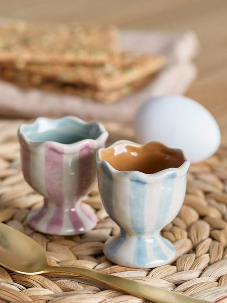 Eierbecher-Set Willa 2-teilig Steingut - Rose