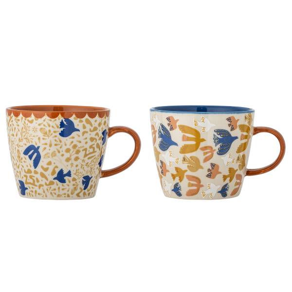 Set de tasses Anniversary 2 pièces grès - marron