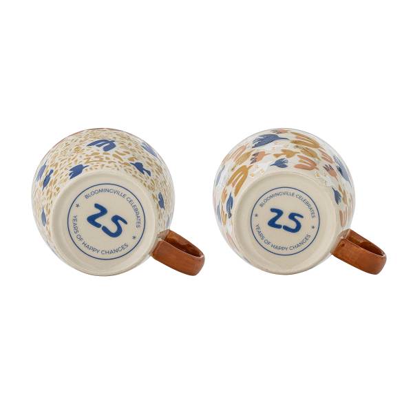 Set de tasses Anniversary 2 pièces grès - marron