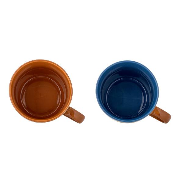 Set de tasses Anniversary 2 pièces grès - marron