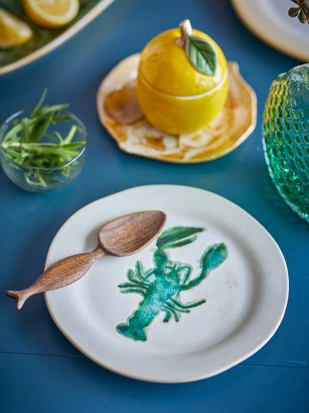 Teller-Set Hadden Hummer 4-teilig Steingut - Grün