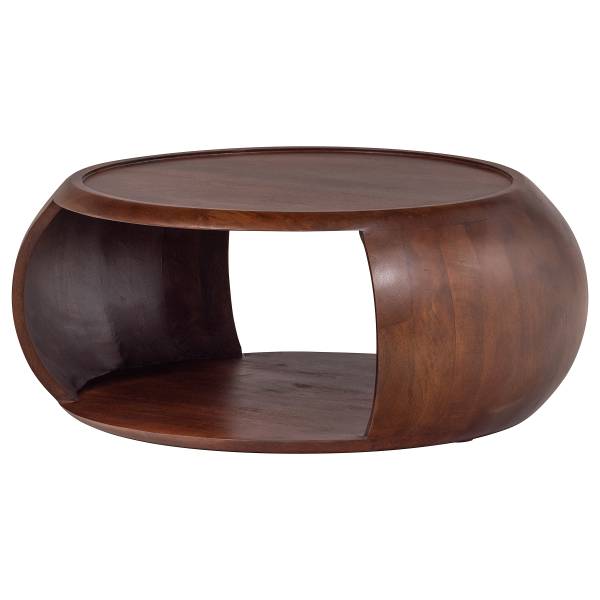 Massiver Couchtisch Cole Mango Dunkel