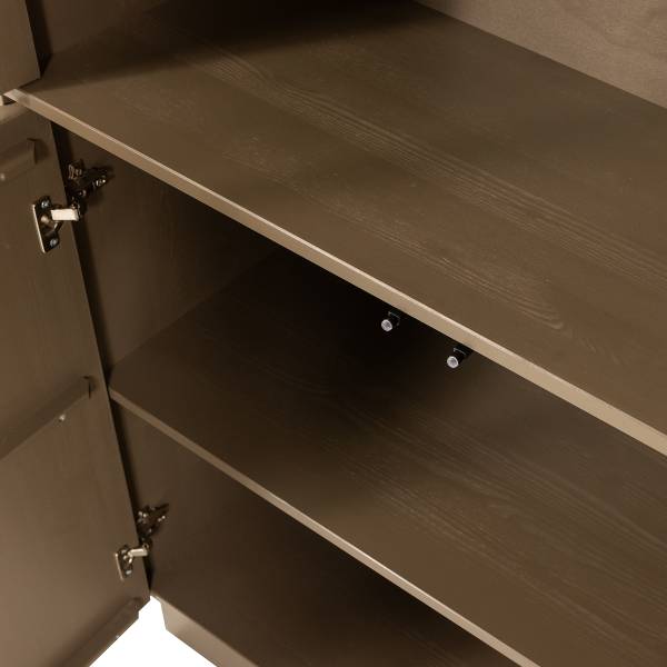 Houten vitrinekast Nova truffelbruin