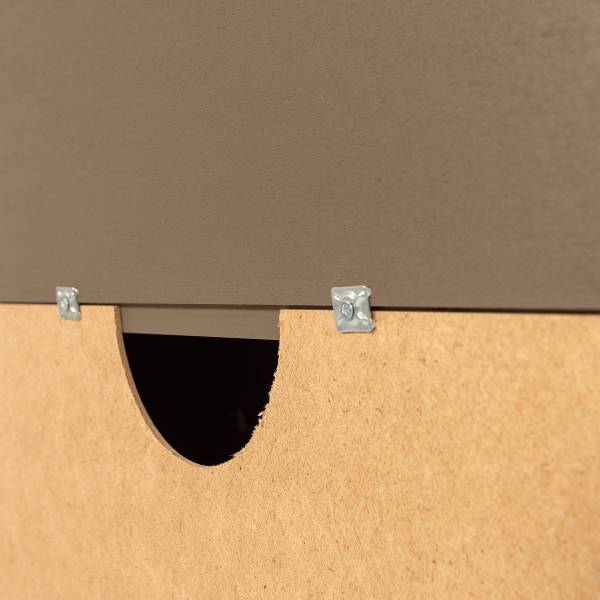 Houten vitrinekast Nova truffelbruin