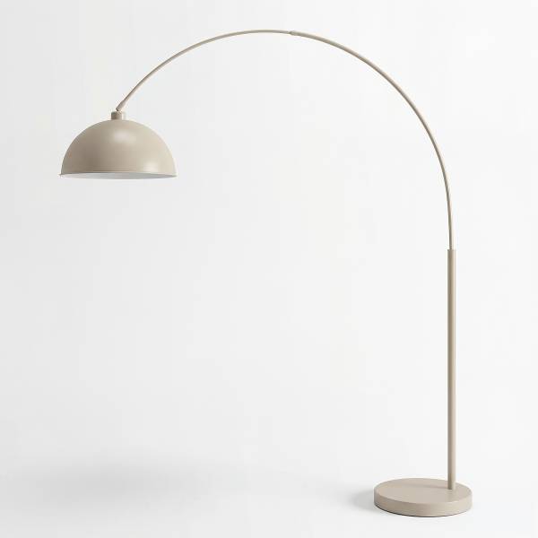 Bogenleuchte ELARA Eisen - 1-flammig - Beige