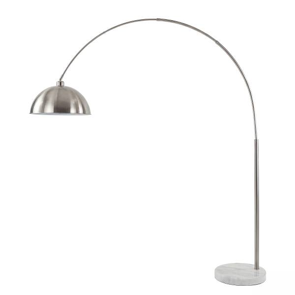 Bogenleuchte ELARA Eisen / Marmor - 1-flammig - Silber