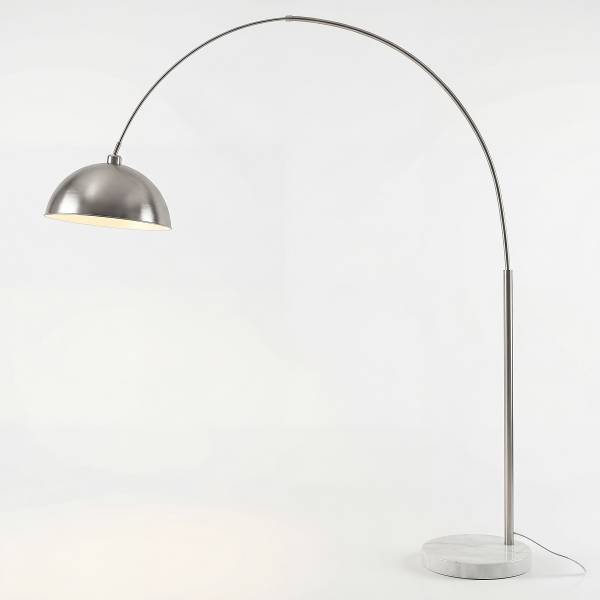 Bogenleuchte ELARA Eisen / Marmor - 1-flammig - Silber