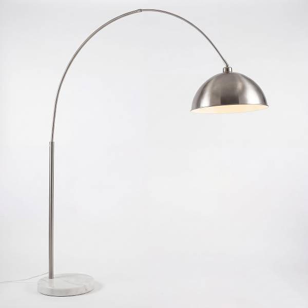 Bogenleuchte ELARA Eisen / Marmor - 1-flammig - Silber