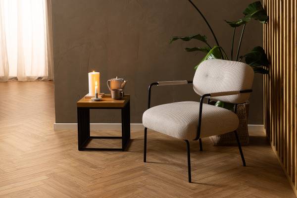 Loungesessel Perras Beige - Strukturstoff - 66 x 80 x 72 cm