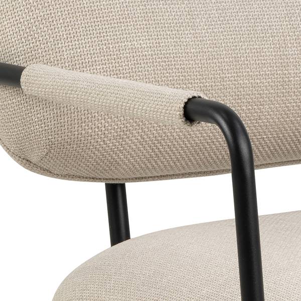 Loungesessel Perras Beige - Strukturstoff - 66 x 80 x 72 cm