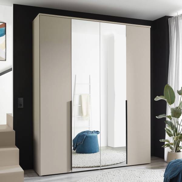 Drehtürenschrank Espinares Kaschmir - Breite: 180 cm - Mit Spiegeltür/-en
