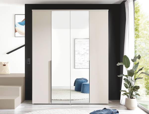 Drehtürenschrank Espinares Kaschmir - Breite: 180 cm - Mit Spiegeltür/-en