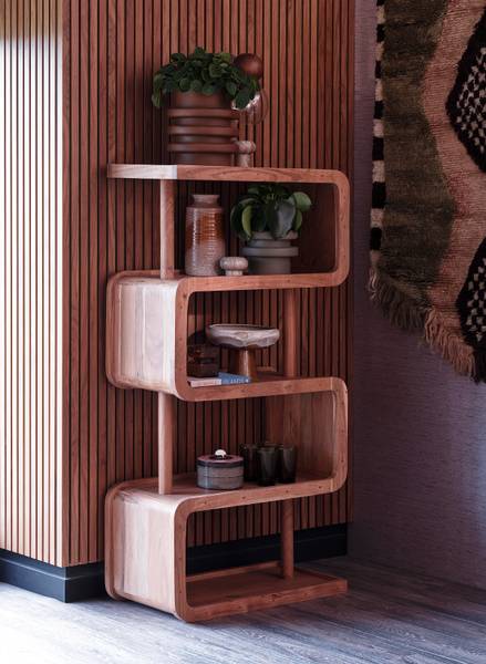 Étagère Rattle en bois massif Acacia