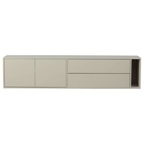 Houten tv-meubel Settle Down beige - Breedte: 200 cm