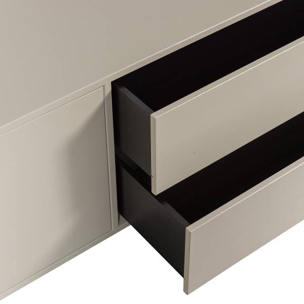 Houten tv-meubel Settle Down beige - Breedte: 200 cm