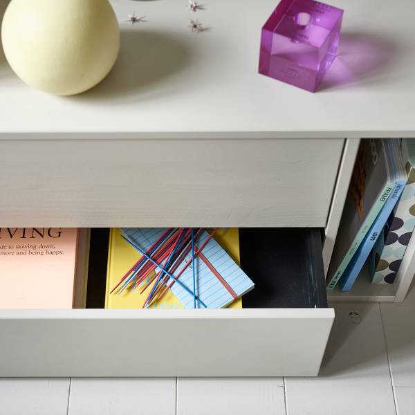 Houten tv-meubel Settle Down beige - Breedte: 200 cm