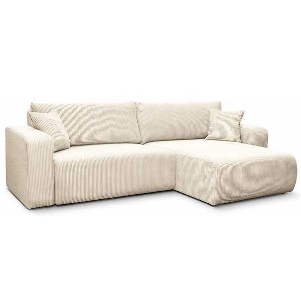 Ecksofa DANO mit Schlaffunktion Typ B Cordstoff Poppy: Beige