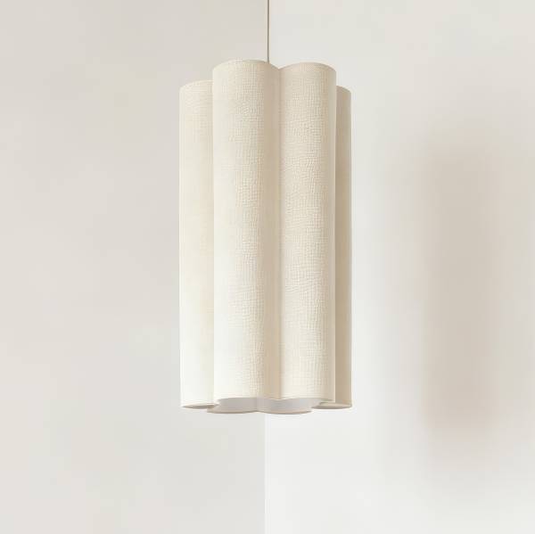 Suspension Cirel petit Lin / Fer - 1 flamme