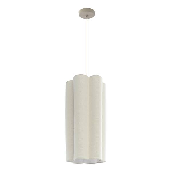 Suspension Cirel petit Lin / Fer - 1 flamme