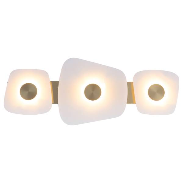 Wandlamp Denvor marmer/ijzer - 3-lichts