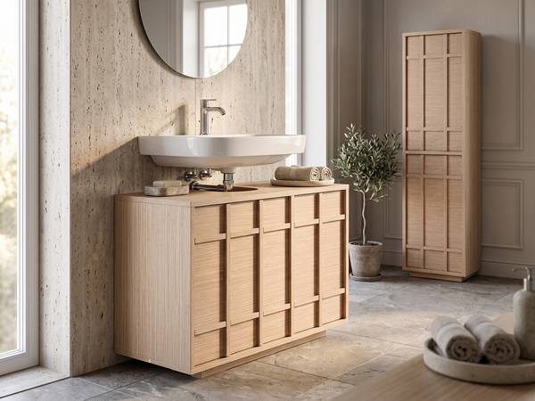 Waschbeckenunterschrank AZUMI 80 cm Eiche