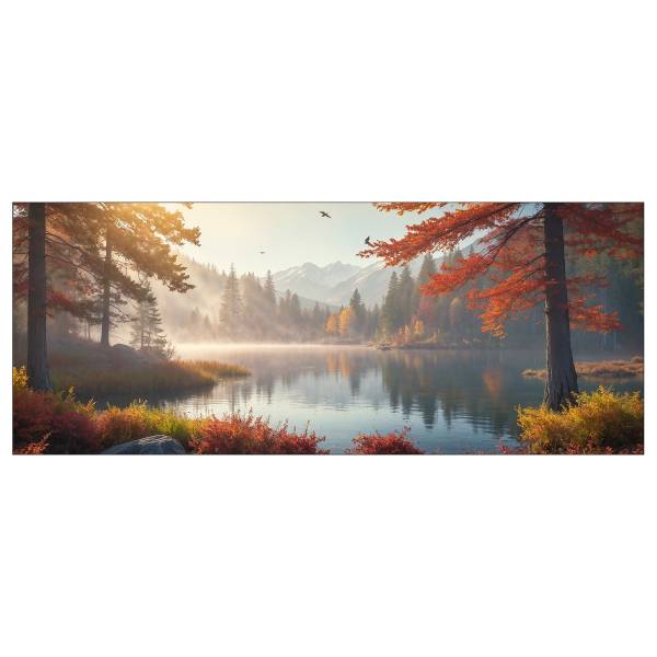 Tableau verre Landscape In The Morning t Verre clair - multicolore