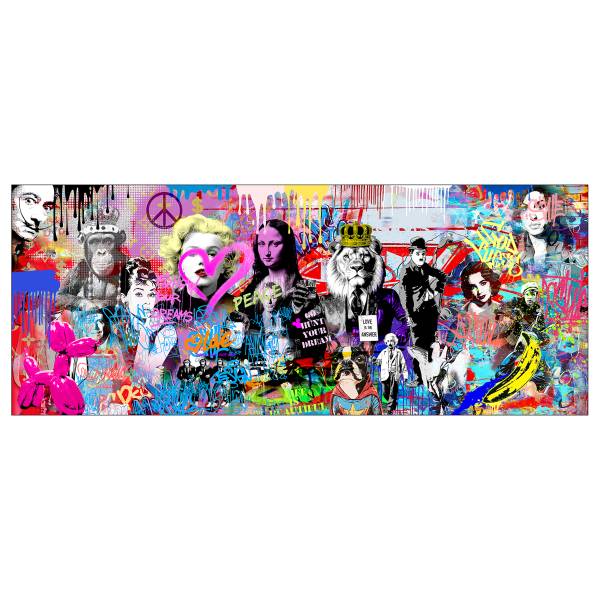 Quadro di vetro Marylin And Friends Vetro - Multicolore