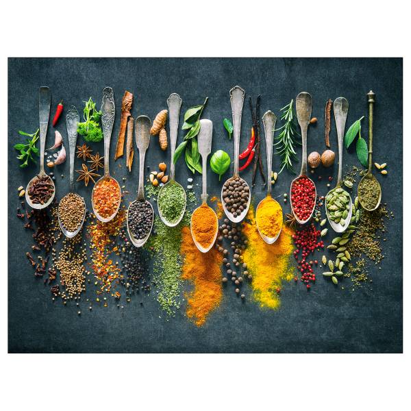 Glasbild Gewürzpalette Klarglas - Multicolor