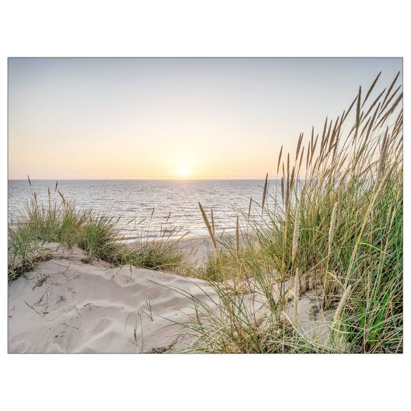 Glasbild Nord. Beach Atmosphere Klarglas - Mehrfarbig