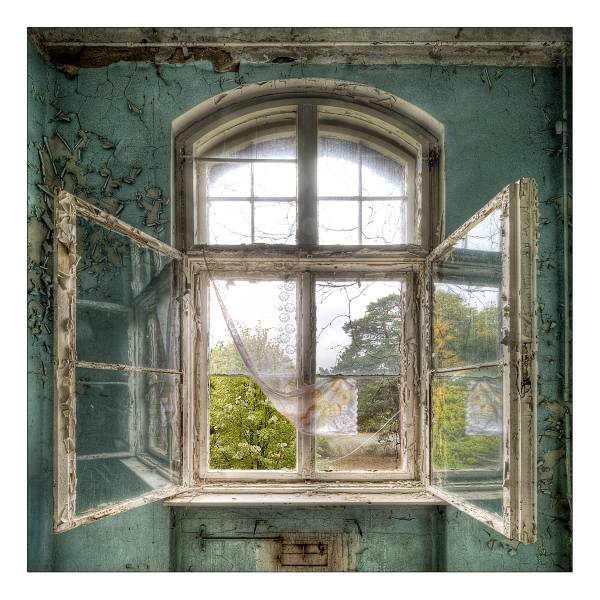 Glasbild Lost Place Klarglas - Mehrfarbig