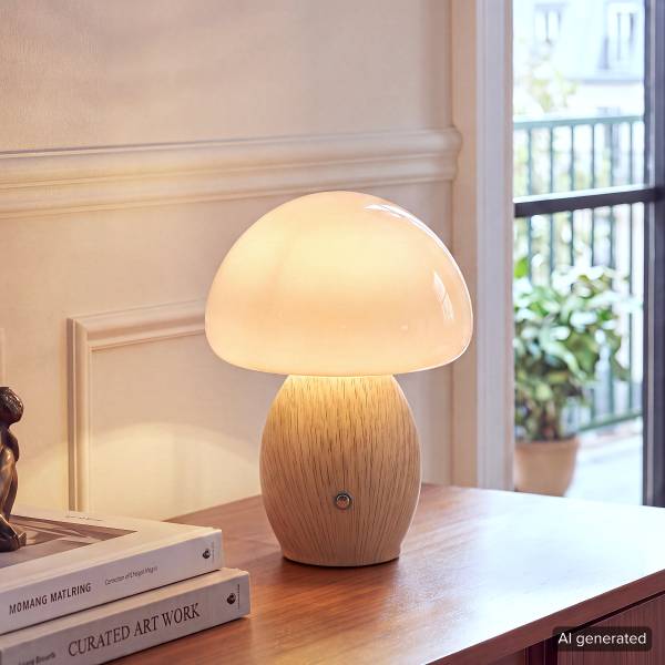 Lampada da tavolo Anero Ferro / Vetro opale - 1 punto luce