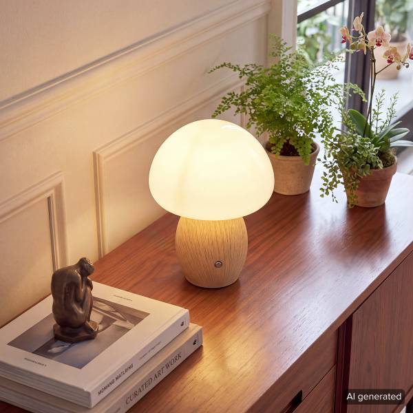 Lampada da tavolo Anero Ferro / Vetro opale - 1 punto luce