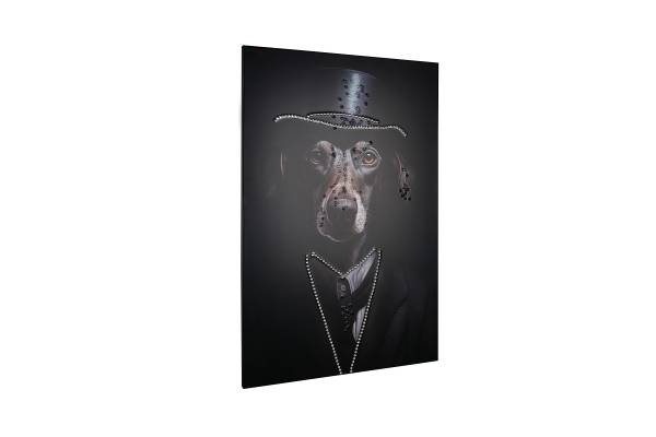 Kunstdruk Linus canvas - zwart